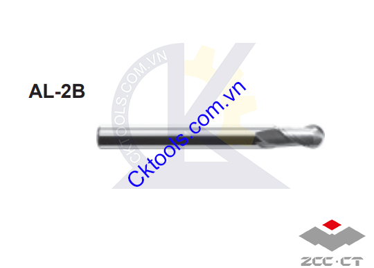 Dao phay  ZCCCT  dòng     AL-2B-R5.0 , AL-2B-R6.0  ,  Dao phay cầu nhôm  ZCC.CT   AL-2B-R5.0 , AL-2B-R6.0