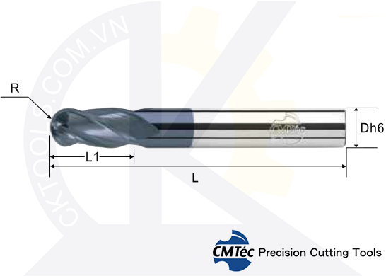 Dao phay CMTec CEBM4-CEB4, Dao phay cầu CMTéc CEBM4-CEB4