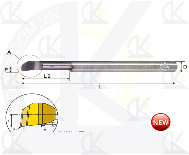Cán tiện hợp kim CMTec CLB, Cán móc lỗ hợp kim CMTéc CLB