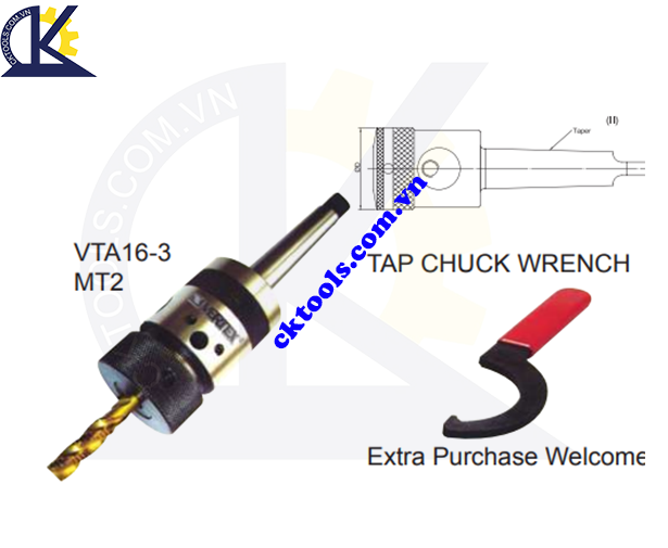 Bầu kẹp ta rô kiểu kẹp vô cấp   VTA13-1, VTA13-2, VTA13-3, VTA16-1, VTA16-2