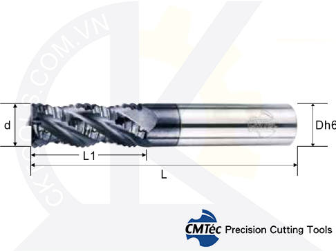 Dao phay CMTec CERR4, Dao phay ngón CMTéc CERR4, Dao phá thô CMTéc CERR4