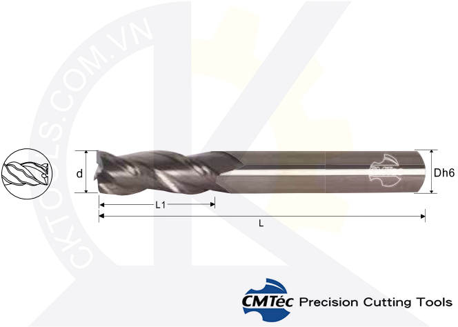 Dao phay CMTec CEXRS3, Dao phay ngón CMTéc CEXRS3