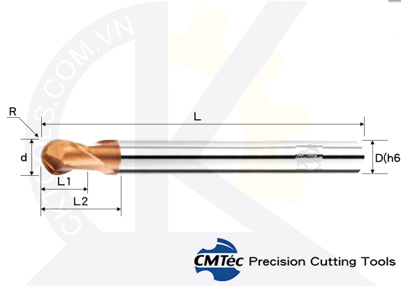 Dao phay CMTec NEBL2, Dao phay cầu CMTéc NEBL2