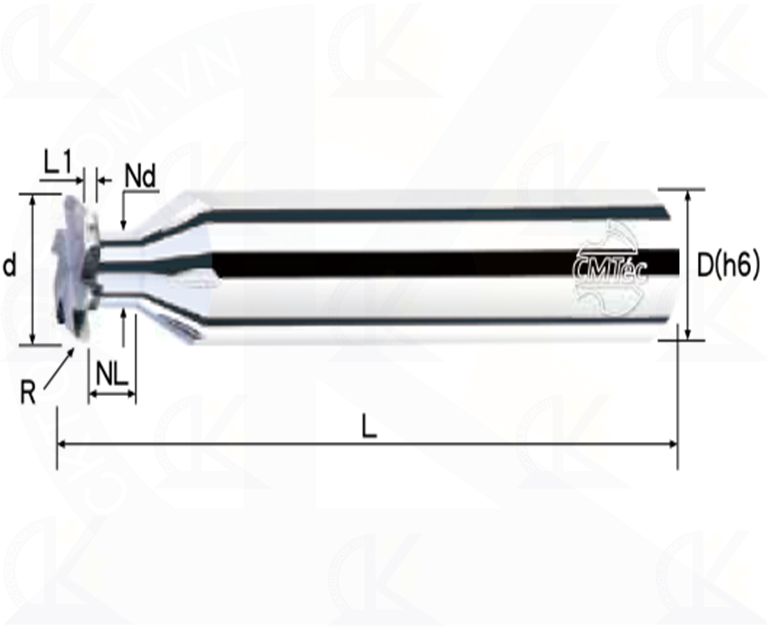 Dao phay hợp kim CMTec CEC, Dao phay chữ T CMTéc CEC